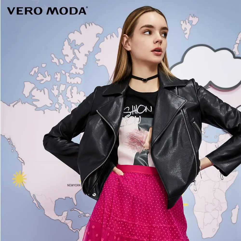 astounding  Vero Moda Women's Artificial Leather Motorcycle Jacket  319317516