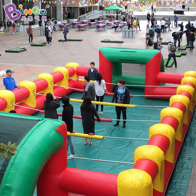 HIGH QUALITY PVC 10x5x1.8mh inflatable human table football playground fence inflating custom made toy for game field