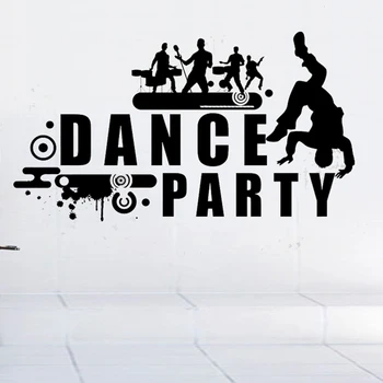 

Dance Music Party Wall Sticker Rock Car Name Stickers Pub Ktv Decal Home Decoration Mural Band Decal