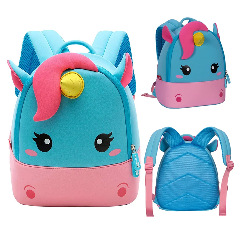

2019 New Toddler Girl Backpacks 3D Cartoon Unicorn School Bags for Kids Three Size Travel Children Schoolbag Mochila Escolar