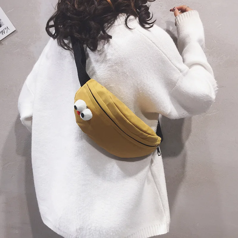 

INS Chest Bag Women's Korean-style Versatile Popular Brand Students Casual Wallet Western Style Cute GIRL'S Shoulder Canvas Bag