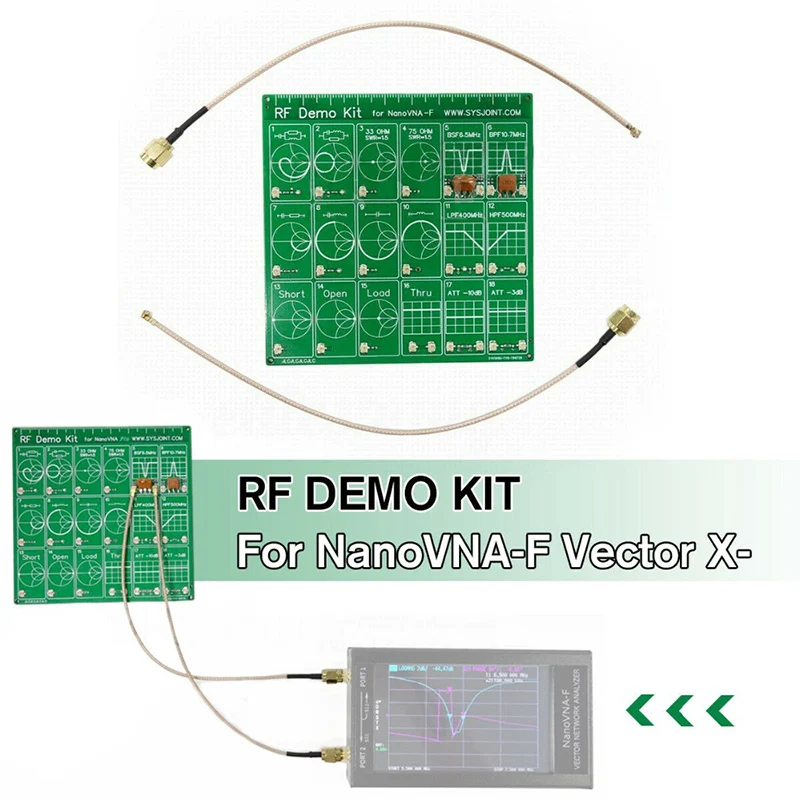 NanoVNA RF тестовая плата RF демонстрационный комплект NanoVNA RF тестовая плата векторный тестовый фильтр аттенюатор для NanoVNA-F H009