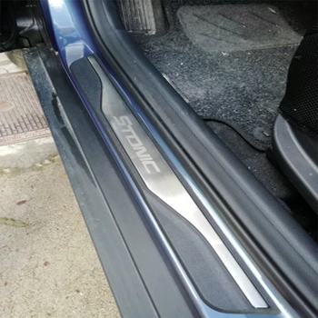 

Car Styling Accessories For Kia Stonic 2017 2019 Door Sill Protector Guard Stainless Steel Scuff Plate Auto Styling Sticker 4pcs