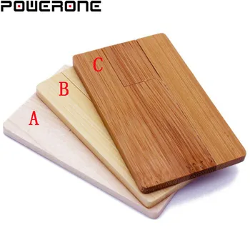 

POWERONE Bamboo and Wood Redwood LOGO customized wood pendrive card model usb flash drive memory stick 4GB 8GB 16G 32GB 64GB
