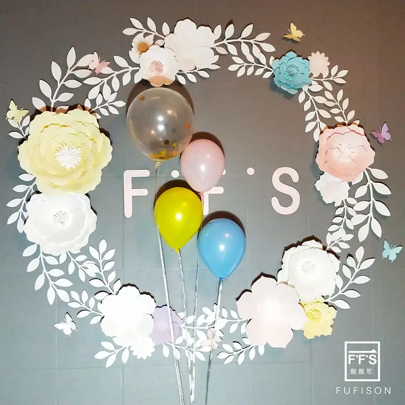 ТФ круговой 3D искусственный бумажный цветок Розетки DIY Baby Shower 1st на день рождения