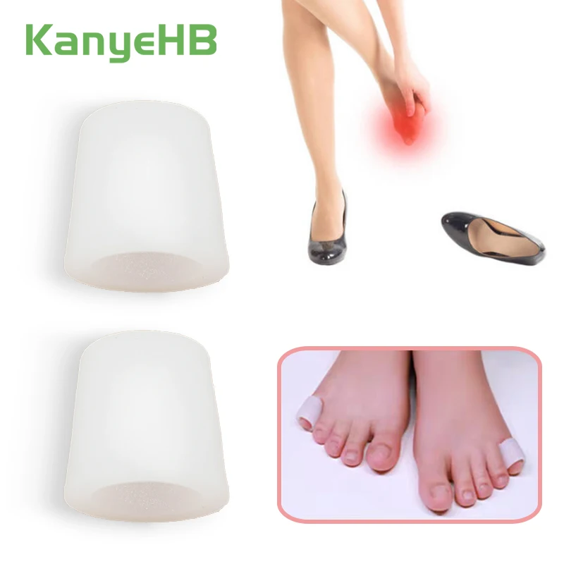 

2Pcs Silicone Gel Transparent Little Toe Protector Callus Corn Corrector Hammer Toe Separator Foot Care Tool Feet Suport H051