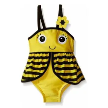 Слитный купальник для маленьких девочек 2-3 лет, полиэстер, без рукавов, цельный женский купальник для девочек