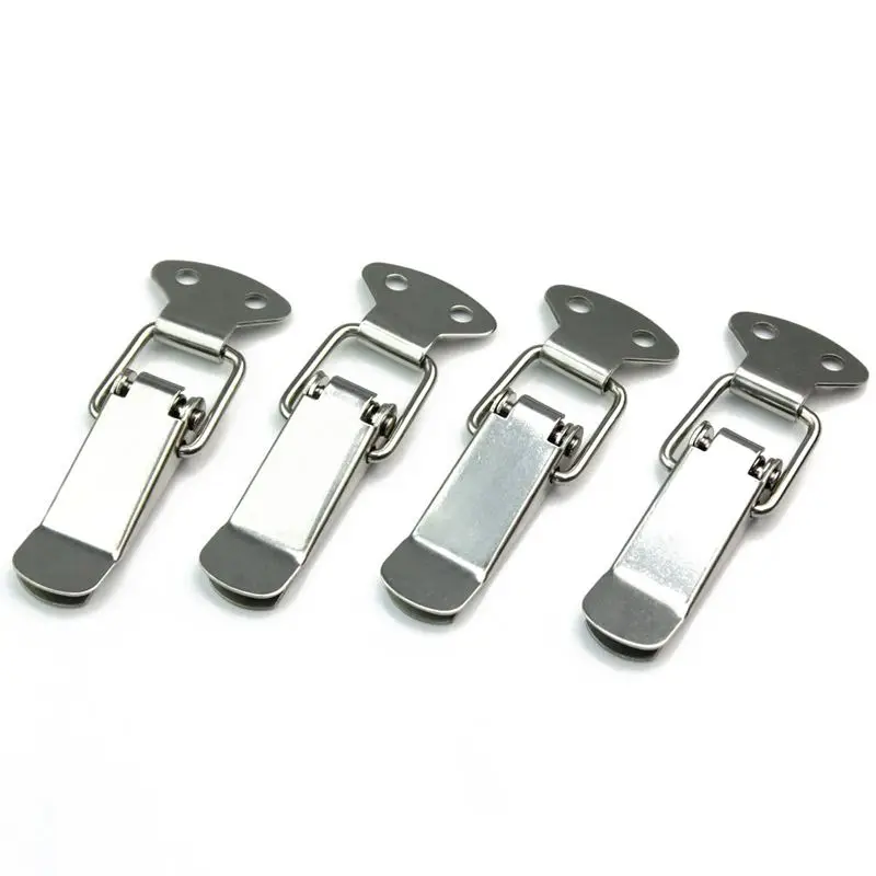 

4 Set Stainless Spring Loaded Toggle Case Box Chest Trunk Latch Catch Clamp Clip