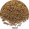 Doré 15/0 perles de semis japonaises 1.5mm uniforme métallique Bronze rond entretoise perles de verre pour bijoux à bricoler soi-même faisant des vêtements accessoire ► Photo 3/6