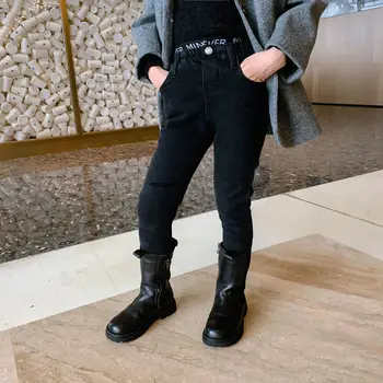

Children's wear autumn 2020 new Slim Pencil Pants Black Medium and large children's jeans children's tight Leggings