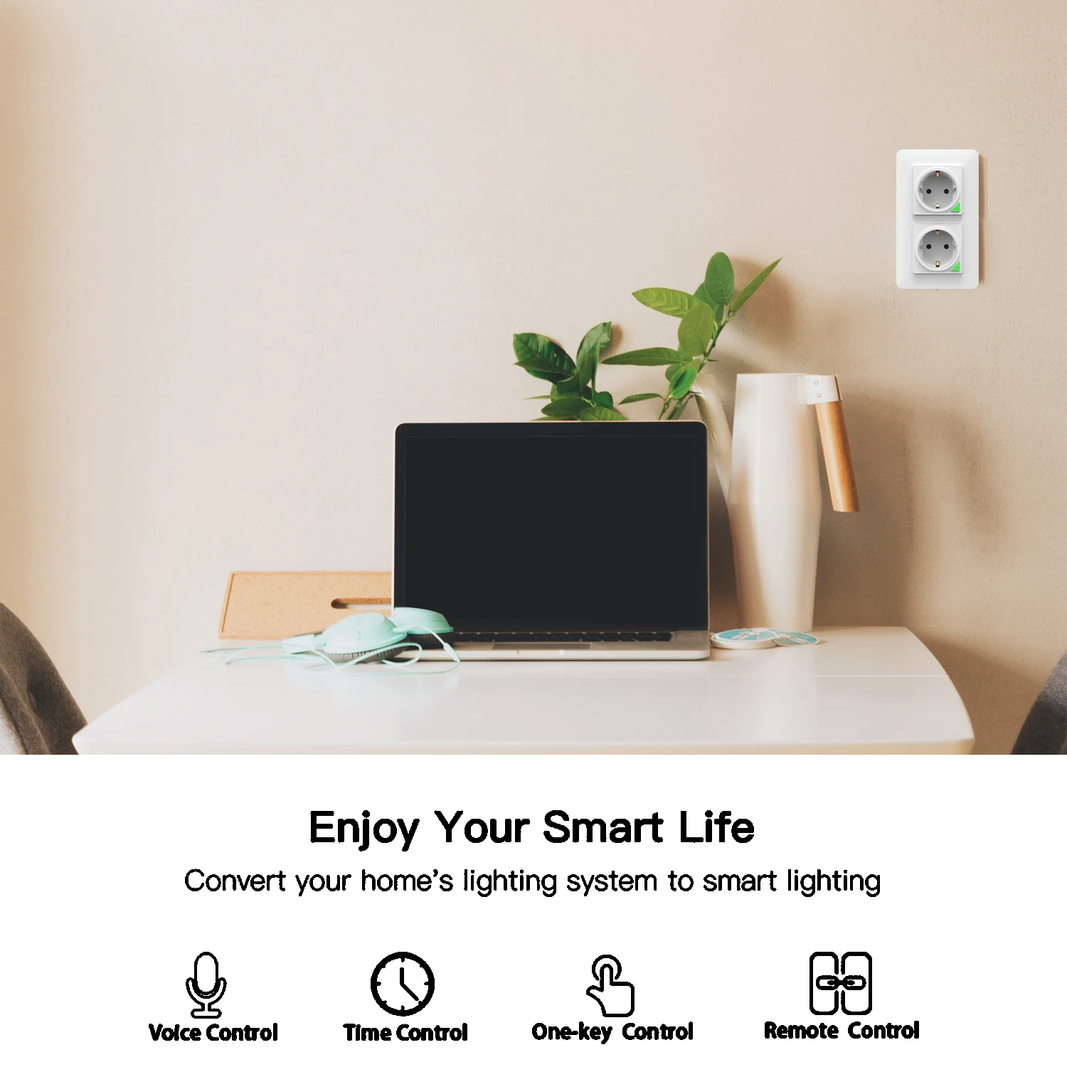 WiFi умная розетка EU DE Съемная от стены пластина Smart Life Tuya приложение Управление работает с Alexa Echo Google Home