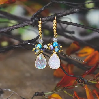 

Tear Drop Opal Earrings High End Quality Earrings Wholesale