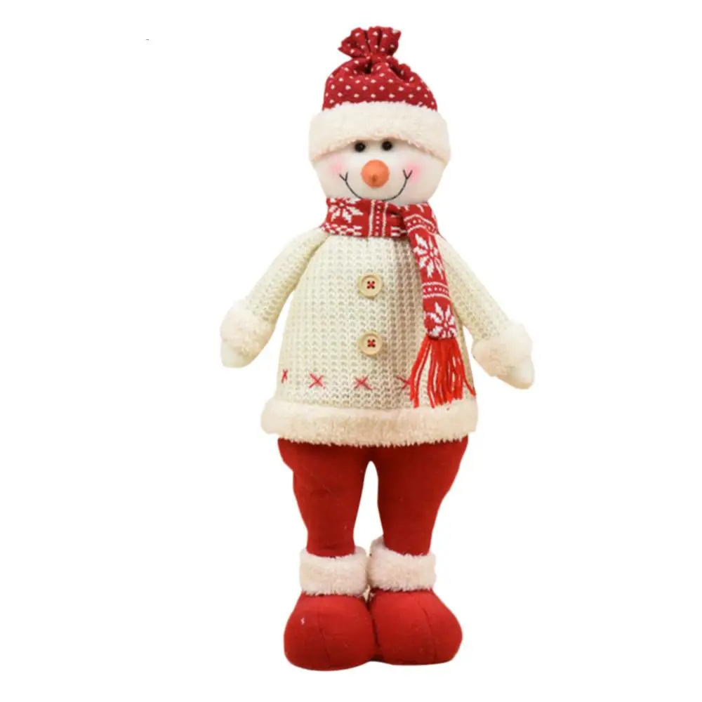 50cm snowman302 1/3 шт., рождественские украшения, куклы снеговика и оленя; Санта Клаус стоя кукла орнамент с рождественской елкой для дома с утолщённой меховой опушкой, хороший подарок для детей - Цвет: 50cm snowman302