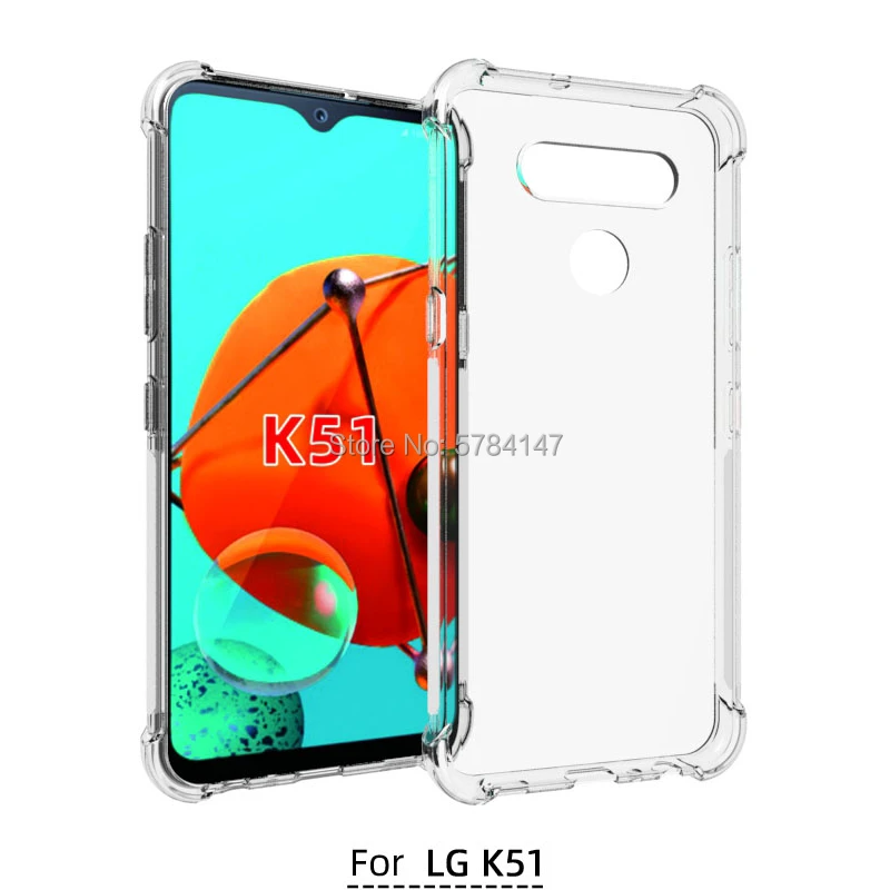 USTIYA чехол для LG K51 ударопрочный прозрачный ТПУ ультратонкий мягкий телефона |