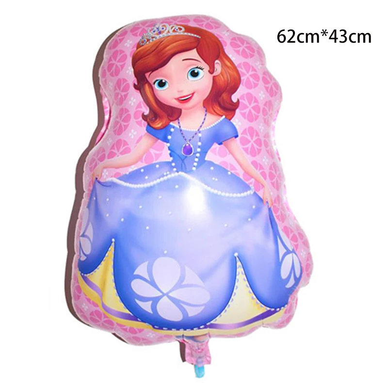 62cmx43cm Pink Софийская принцесса, гелиевые фольгированные шары, детские праздничные надувные вечерние шары, декоративные алюминиевые шары, игрушки, принадлежности для детского душа - Цвет: 62cmx43cm Pink