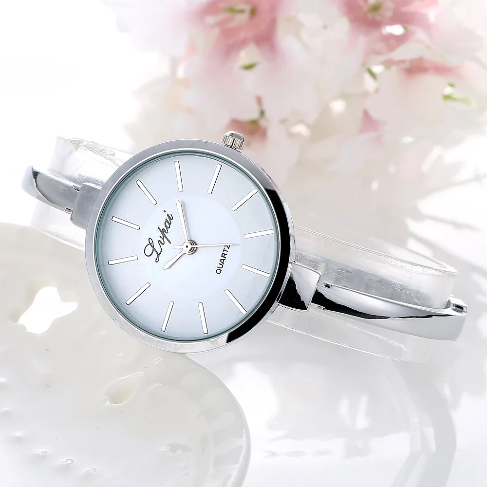 Топ бренд Lvpai розовое золото женский браслет наручные часы relogios femininos de pulso модные роскошные часы zegarek часы relojes mujer - Цвет: Silver-White