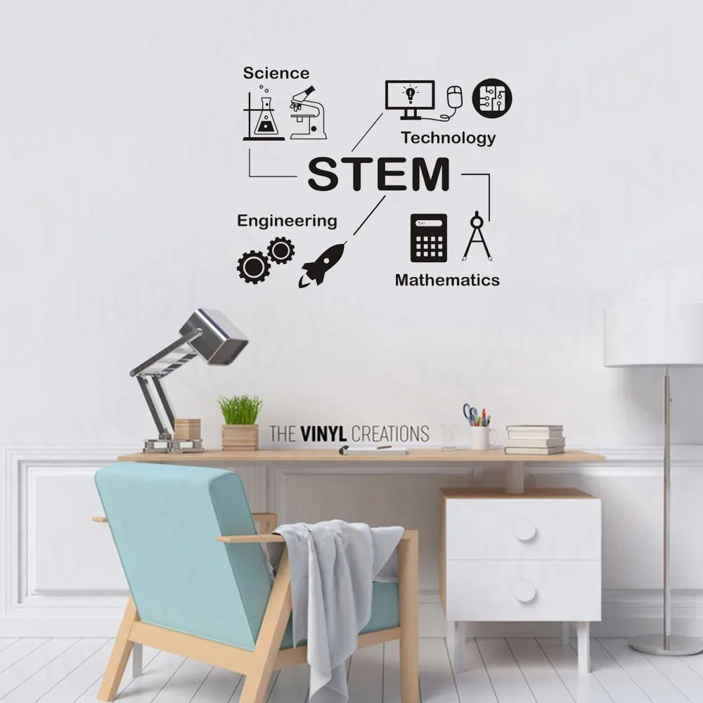 science technology engineering mathematics STEM wall sticker Sci