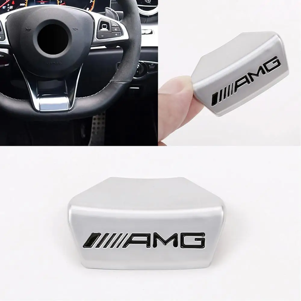 Цинковый сплав для логотипа AMG Mercedes Benz W205 W203 W210 w212 GLC GLA E300L C/E Class Sports D эмблема на
