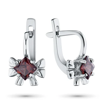 

Earrings made of silver with amethyst 2101-9