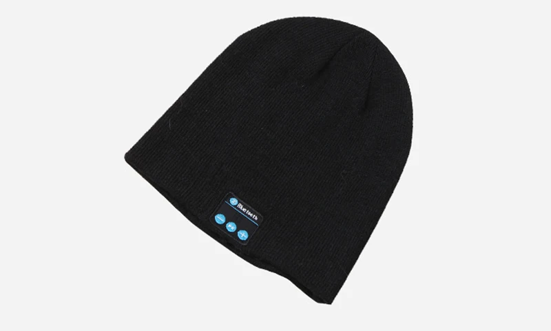 Black Модная Беспроводная Bluetooth музыкальная вязаная шапка зимняя спортивная теплая шапка гарнитура динамик микрофон ручная работа Музыка Mp3 Волшебная умная шапка - Цвет: Black