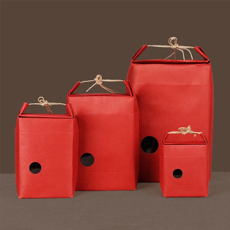 25 шт рисовая бумажная упаковка/чайная упаковочная картонная бумажная сумка/Свадебный крафт-бумажный мешок для хранения еды - Цвет: red