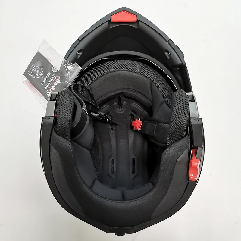Motorcycle Flip Up Helmet Safety Double Lens DOT ECE Moto Motorbike Helmet with Inner Sun Visor Helmets JIEKAI 105