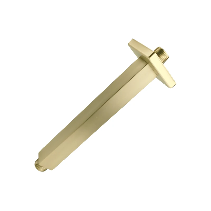 Gold Plated Overhead Shower Head Shower Arm Big and Small Square Round SUS304 Stainless Steel Brushed Oval Modern Indoor Outdoor