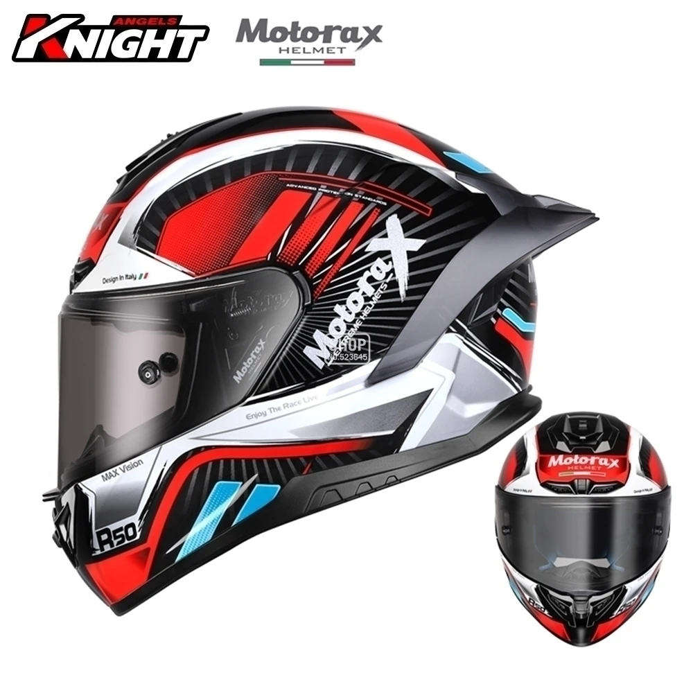 thumbnail image 1 of Casco de motocicleta MOTORAX Casco Moto Certificación ECE Casco de carreras de motocross Estilo grafiti con cola Casco todoterreno Casque, 1 of 5