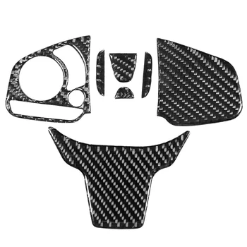 

Carbon Fiber Car Steering Wheel Button Switch Panel Trim Cover Fits For Honda Civic 10th FC/FK 2016-2019