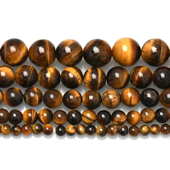 

Natural Tiger Eye Round Loose Stone Beads For Jewelry Making Diy Bracelet Necklace 4/6/8/10/12 mm Strand 15'' HK003