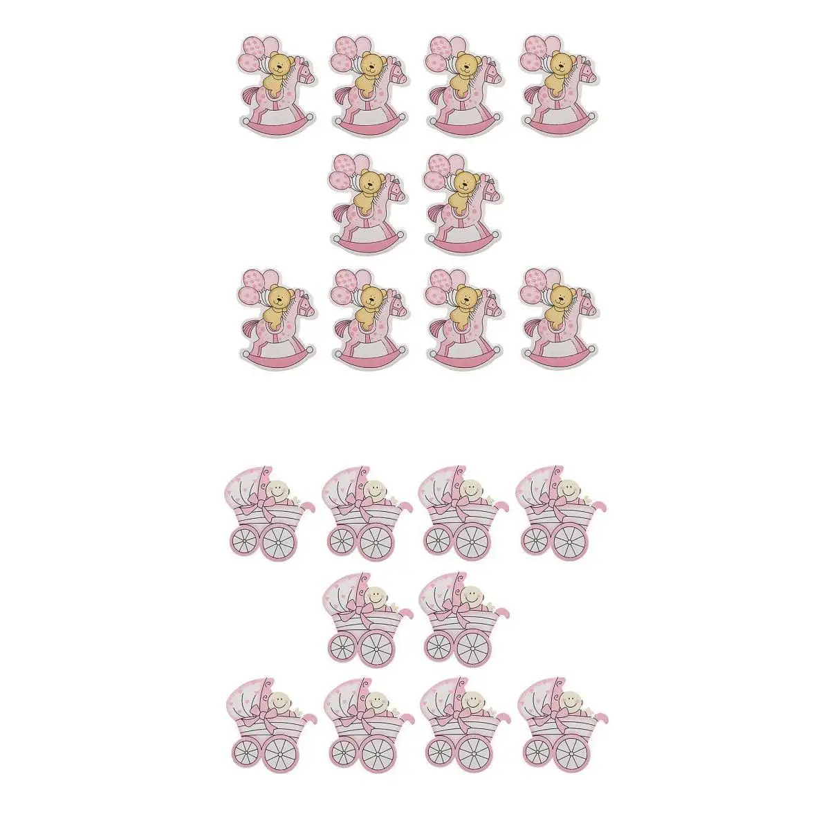 20pcs Infant Birthday Decoration Wooden Baby Embellishments Card making Scrapbooking Baby Shower Decor Craft