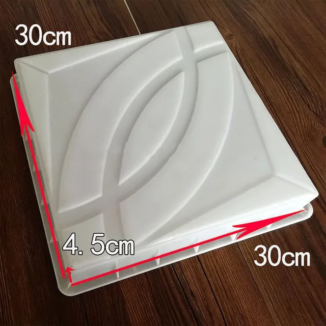 Cement Antik Tégla Penész Négyzetkerti Út 3D Faragás Csúszásgátló 3D-S Beton Műanyag Burkoló Formák 30X30X4,5 Mm