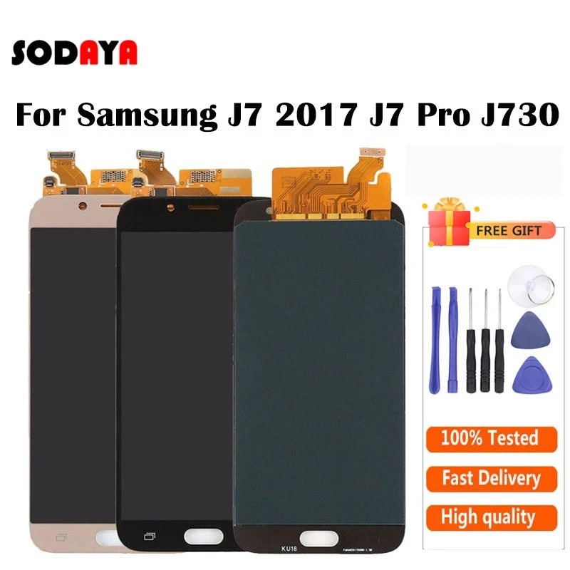 Pantalla J7 Pro для Samsung Galaxy 2017 дисплей J730 J730F J730M J730Y ЖК-дисплей + сенсорный экран