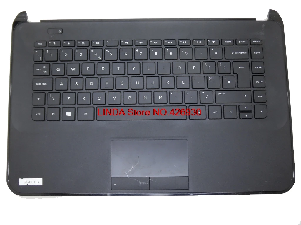 Подставка для ноутбука и клавиатура для hp Compaq 14-d000 14-d100 Великобритания серия четыре цвета - Цвет: black Frosted