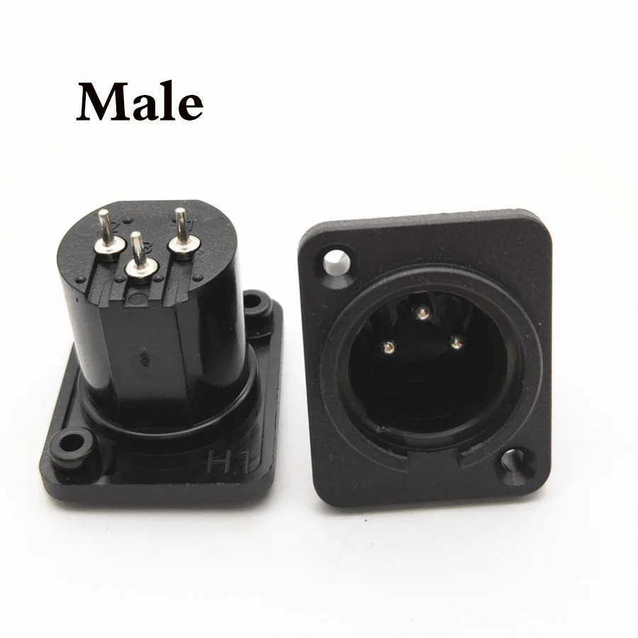 EClyxun 1 шт. XLR 3 Pin Male/Female шасси панельный адаптер гнездового соединителя черный