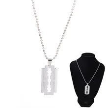 Pendant Necklaces Razor-Blades Jewelry Steel Stainless-Steel Cool Male 1pc Shaver-Shape