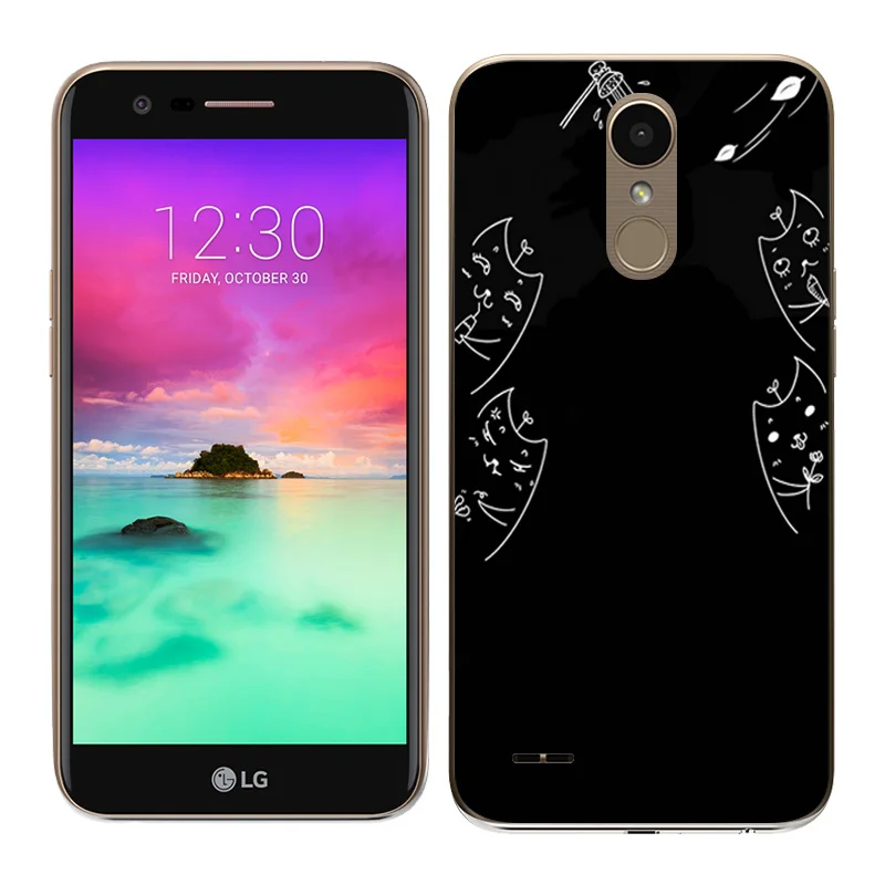 2017 чехол для LG K10 Силиконовая задняя крышка K420N K430DS K430DSF K430DSY Туманность окрашенные