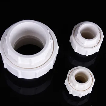 

1PCS PVC-U 20mm 25mm 32mm Union Connector PVC Plastic Water Supply Pipe Fittings Garden Irrigation Joint Fish Tank Accessories