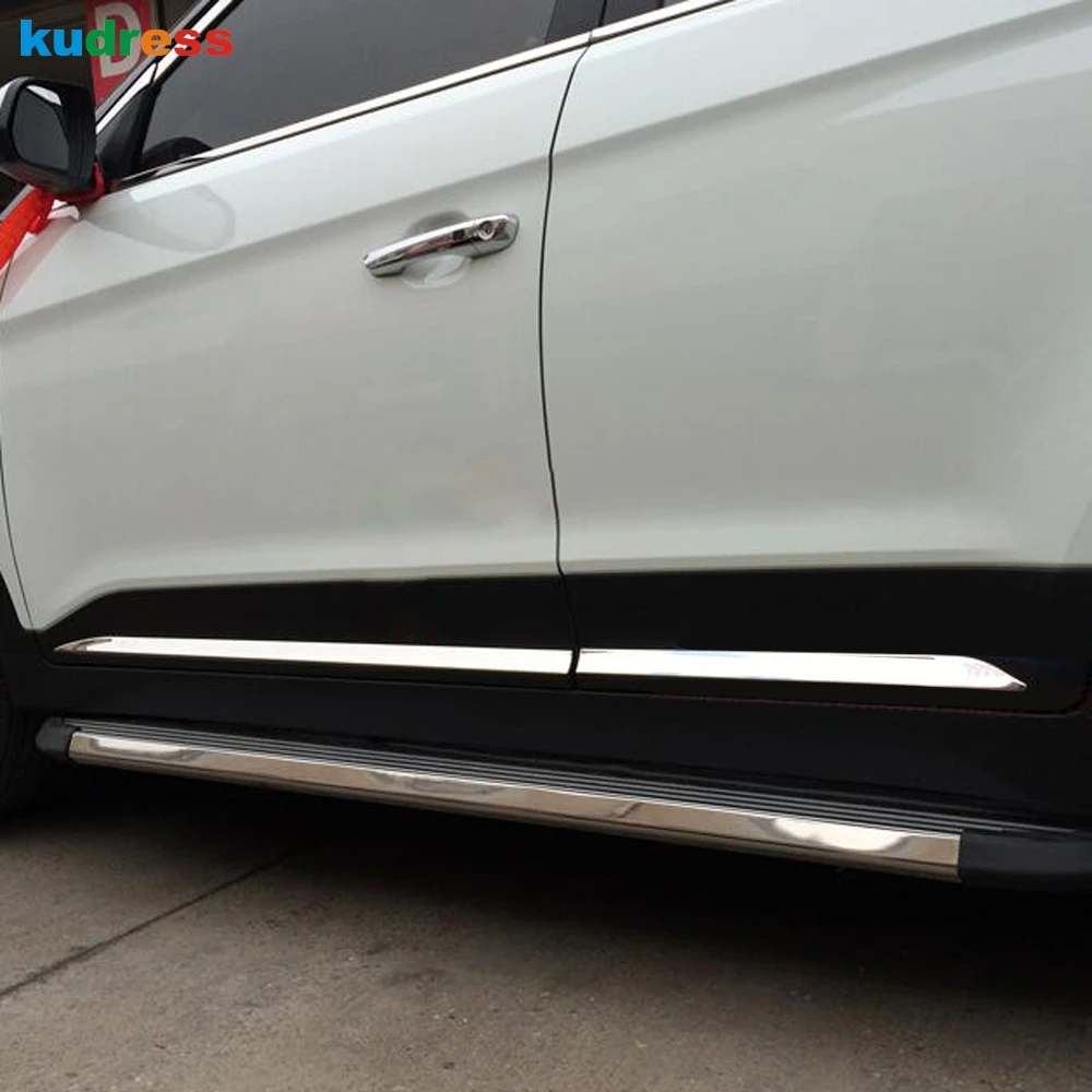 

For Hyundai Cantus Creta ix25 2020 2021 Car Side Door Body Molding ABS Chrome Cover Trim Side Strips Trim Chromium Styling