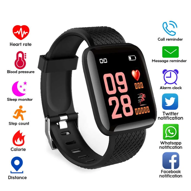 Smart Screen Touch Watch Mens' Women Digital Wristband Fitness Sport Pedometer Bluetooth-Compatible Heart Rate Sleep Monitoring 1