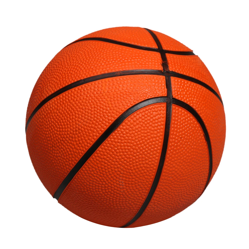 Rubber 5.1 Inch Mini Toddler Kids Basketball Ball Toy Game Ball  For Indoor Outdoor Entertainment Orange