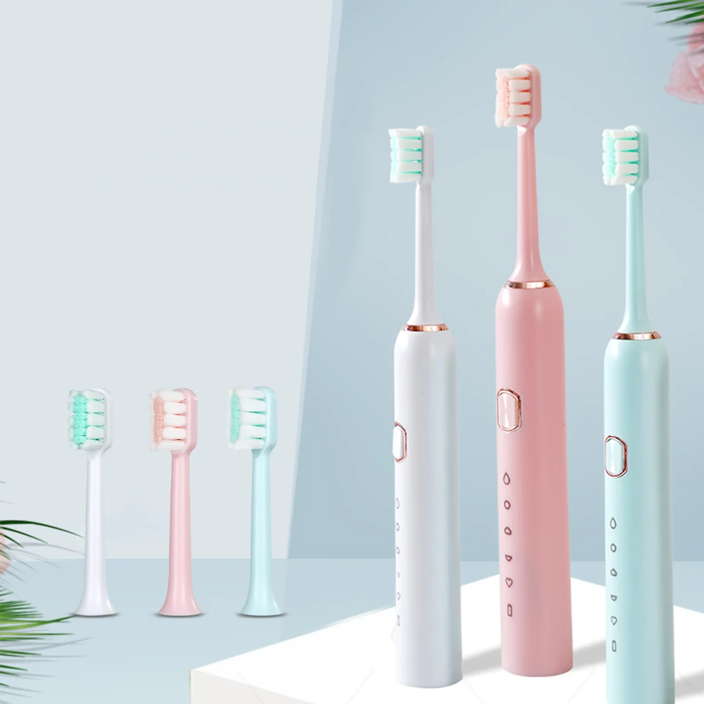 Intelligent Automatic Electric Toothbrush Adult 5 Modes Tooth Brush USB Charging Waterproof Tooth Whitening tooth Heads Set Intelligent Automatic Electric Toothbrush Adult 5 Modes Tooth Brush USB Charging Waterproof Tooth Whitening tooth Heads Set