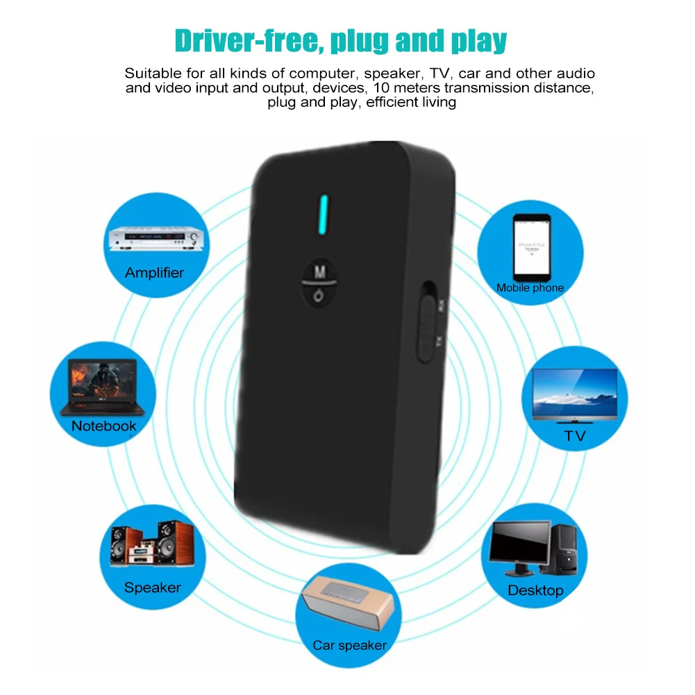 2 в 1 Bluetooth 5,0 USB приемопередатчик получает аудио адаптер Bluetooth приемник с функцией громкой связи