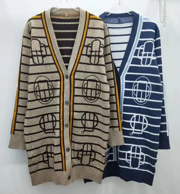 

Autumn new high-end custom flower elegant atmosphere slim sweater knitted cashmere cardigan women's jacket