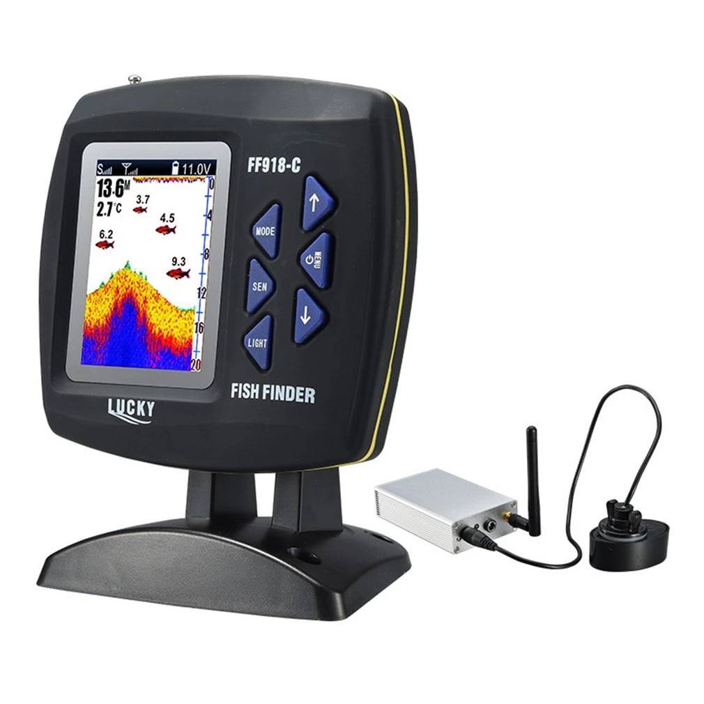 FF918CWLS Wireless Operation Echo Detecting Fish Finder 980 Feet Operating Range 45 Degrees Detecting Camera Detector