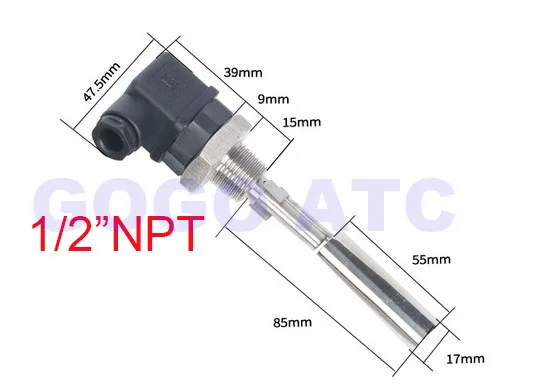 304 Нержавеющая Сталь Боковое крепление утконоса Поплавковый выключатель 1/" NPT датчик уровня воды