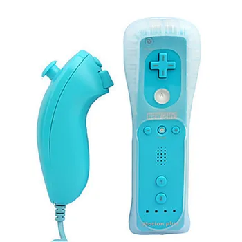 

For Nintend Wii 2 In 1 Set Wireless Bluetooth GamePad Remote Controller SYNC Joystick Left Hand+Nunchuck Optional Motion Plus