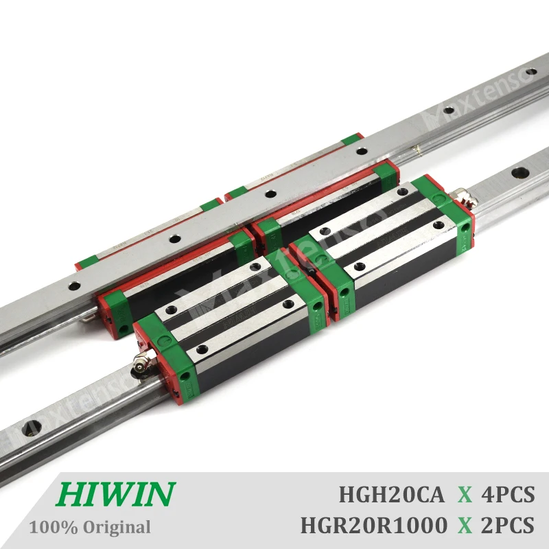 HIWIN HG20 Linear Guide Rail Narrow Type HGR20CA Blocks Carriage router parts HGH20 1000mm Linear Guideways for High Precision