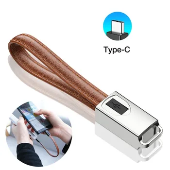 

20CM USB Type C Cable For Huawei P20 Pro P10 Plus Mate 2 USB Cable Cord Keychain Micro USB Cable Charging Wire