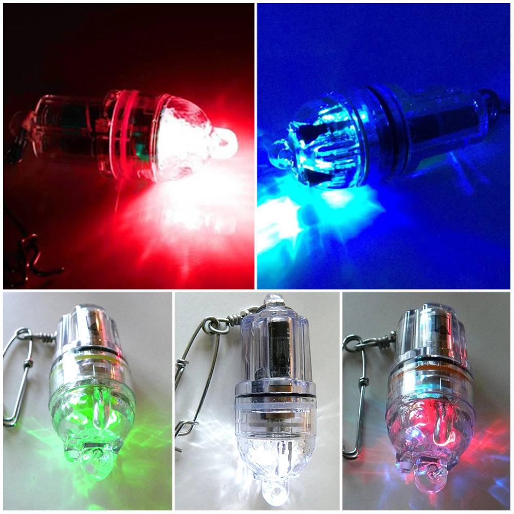 

Waterproof Deep Drop Underwater Fish Attracting Lure LED Fishing Flash Light Bait Transparent Use In 300M Under Water